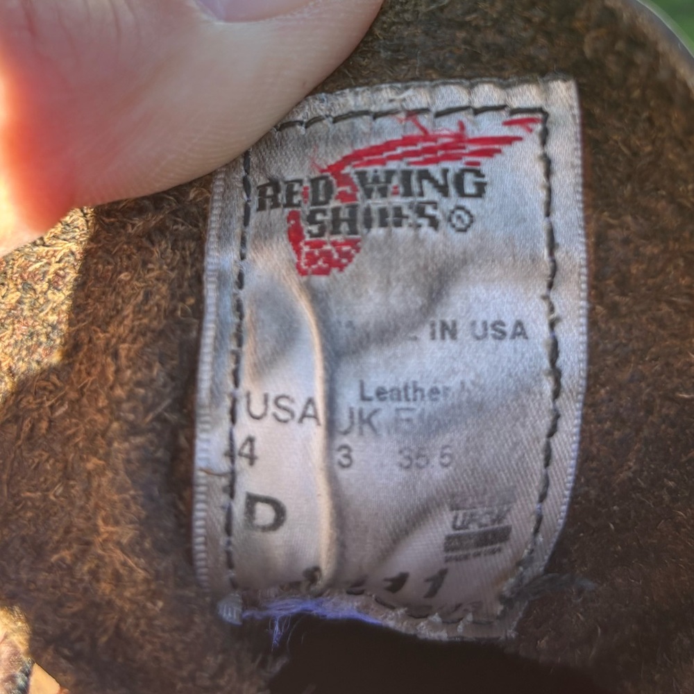 Red Wing Shoes Brown Leather Lace-Up Work Boots - Picture 6 of 6